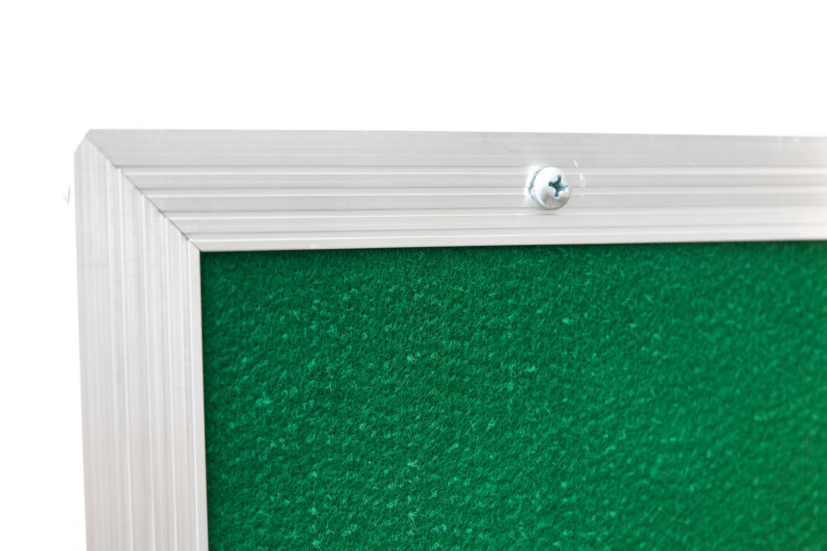 Quadro de Aviso em Feltro Verde com Moldura de Alumínio Esquadria